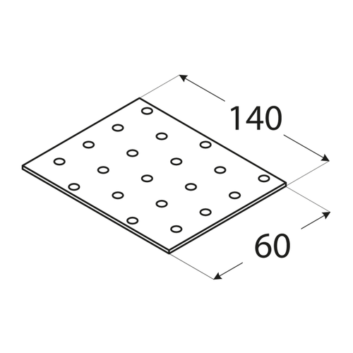 10-1088D DMX PP 5 PŁYTKA 60X140X2,0 (ZN) DOMAX