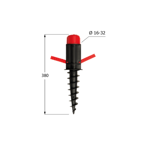 10-9017 DMX PWA 1 PODSTAWA PARASOLA 16-32X380 (TWORZYWO) DOMAX