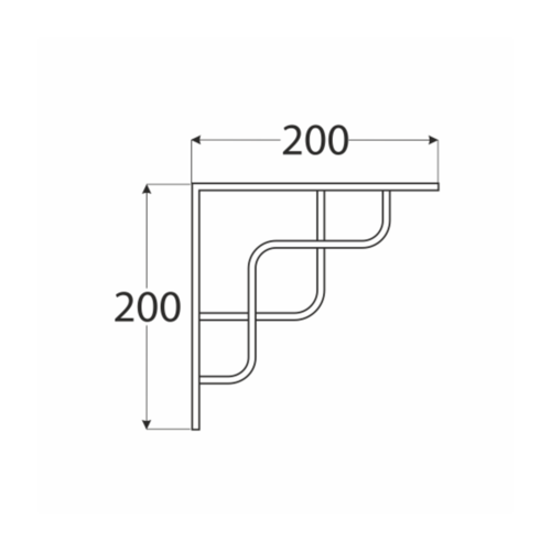 6736415 DMX SQUARE 200 WSPORNIK CMT 200X200 (MAL. PROSZEK) DOMAX