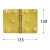 8043 DMX Z 135/120 ZAWIAS 135X120X2,5 (CYNK GALW.) DOMAX