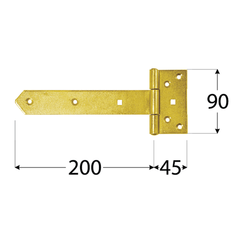 8102 DMX ZB 200 ZAWIAS 200X45X90X3,0 (CYNK GALW.) DOMAX