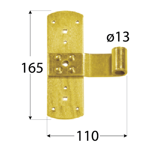 8261 DMX ZR 165/13 ZAWIAS 165X110X3,0 (CYNK GALW.) DOMAX