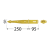 8732 DMX ZZB 250 ZAWIAS 250X95X35X2,5 (CYNK GALW.) DOMAX