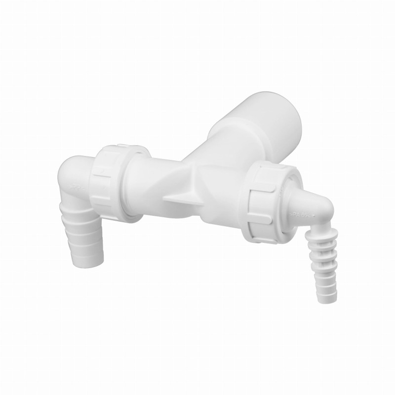 s6.18862519 PRZYŁĄCZE PODWÓJNE DN40/32 DO PRALKI I SUSZARKI Z ZAWOREM ZWROTNYM TYCNER