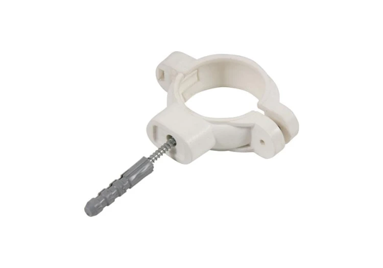 6737007 UCHWYT PLASTIKOWY DO RUR 32MM BIAŁY TYCNER