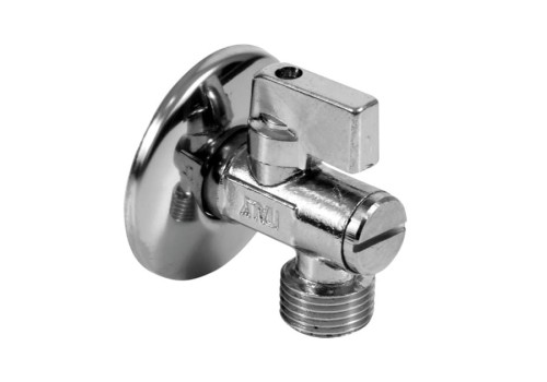 6736987 ZAWÓR KULOWY KĄTOWY 1/2"X1/2", Z FILTREM Z METALOWYM POKRĘTŁEM TYCNER