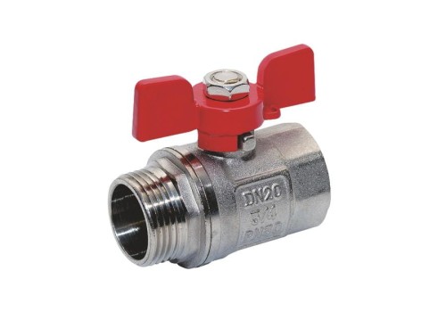 6737149 ZAWÓR KULOWY WODNY 3/4", W-Z Z MOTYLKIEM TYCNER