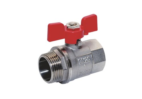 Zawór Kulowy Wodny 1", W-Z Z Motylkiem Tycner