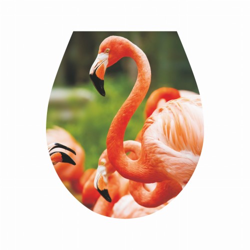 Naklejka 3D Na Deskę Sedesową "Flamingi" Tycner