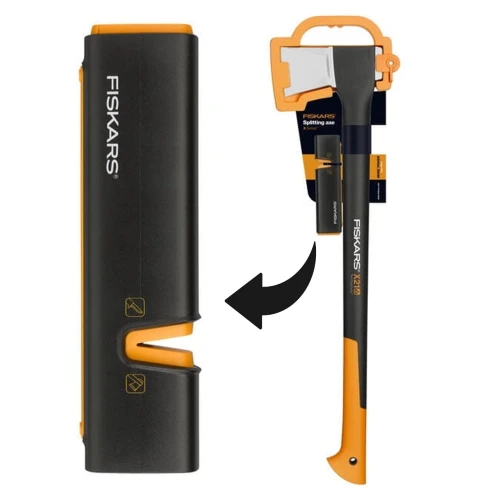 Siekiera Rozłupująca Fiskars X21-L + Ostrzałka Xsharp.webp