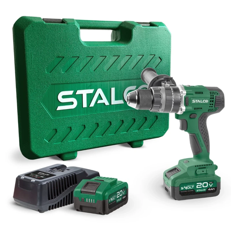 Wiertarko-wkrętarka udarowa IDS20-75BL 2x 4Ah 20V S-Volt Stalco S-97314.webp