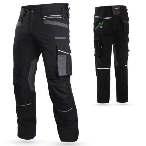 Spodnie Robocze Do Pasa Stretch Line Czarne XL-56 Powermax S-79269