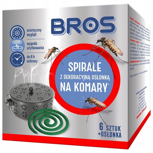 Bros Spirala Na Komary 6 sztuk Z Osłoną