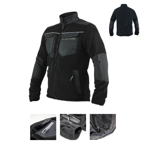 Bluza polarowa męska OXFORD czarny 4XL STALCO PERFECT S-78890