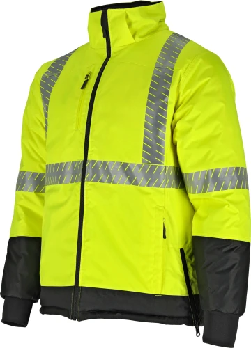 Kurtka ocieplana ostrzegawcza przeciwdeszczowa męska REVERS J 2in1 żółty 2XL STALCO PERFECT S090797015