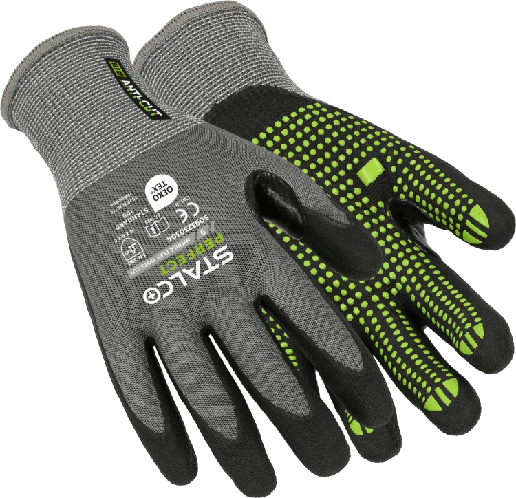 Rękawice antyprzecięciowe NITRILE FLEX DOTS CUT Stalco Perfect