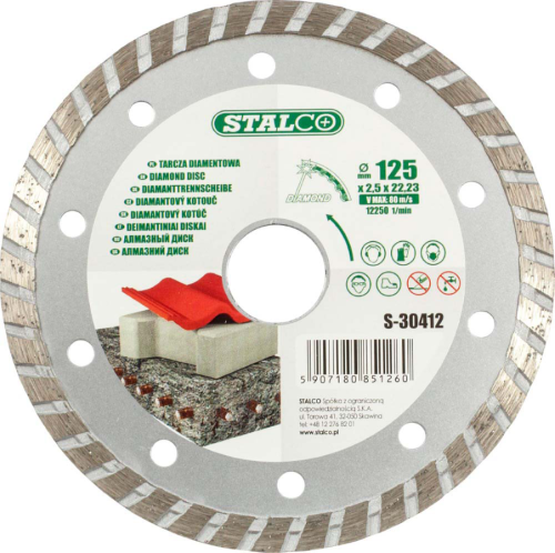 Tarcza Diamentowa Turbo 180 mm Stalco S-30418