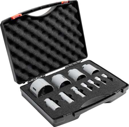 Zestaw Otwornic Diamentowych "Stalco Perfect" Kpl 11El. 6-75mm Uch.M14 S-71038