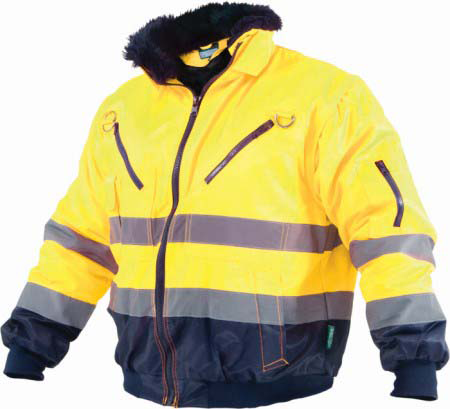 Odblaskowa Kurtka Robocza Pilotka "Pilot Hi-Vis" Żółta "S" Stalco Premium S-44082